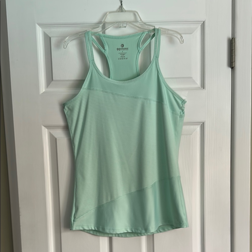 90 Degree By Reflex Green Asymmetrical Fitted Tank Top